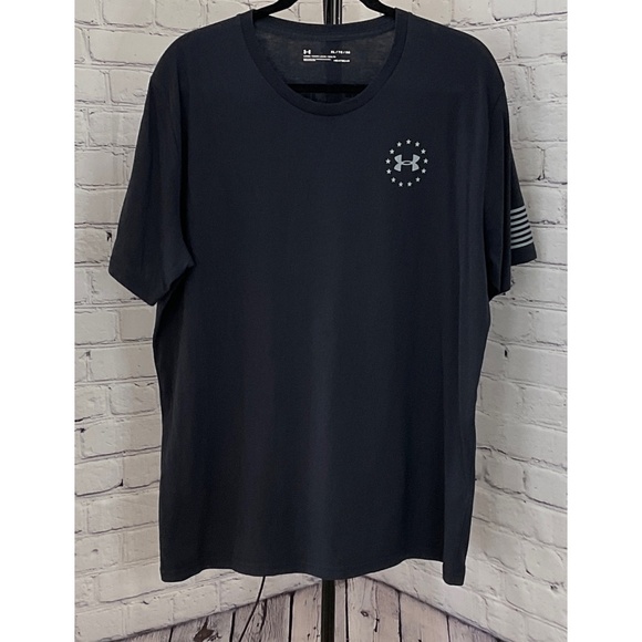 Under Armour Men’s Black Freedom Flag Tee (Size XL) - Picture 1 of 10